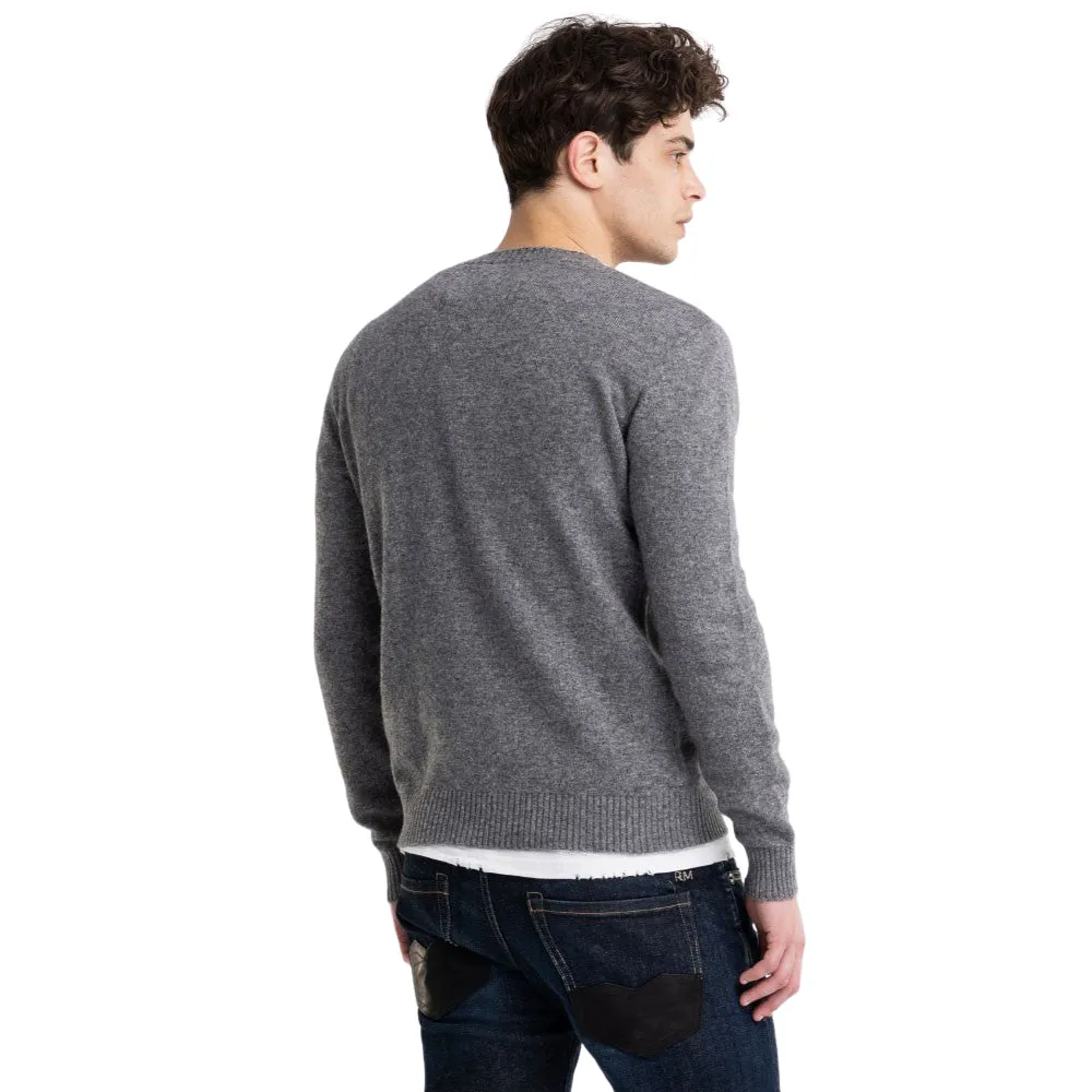 Aged Eco Crewneck Sweater in Wool and Viscose