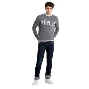 Aged Eco Crewneck Sweater in Wool and Viscose