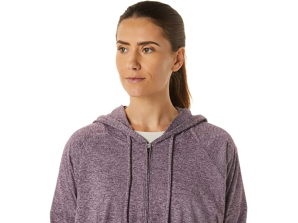 ASICS Soft Stretch Knit Full Zip Blue Women's Hoodies - XS