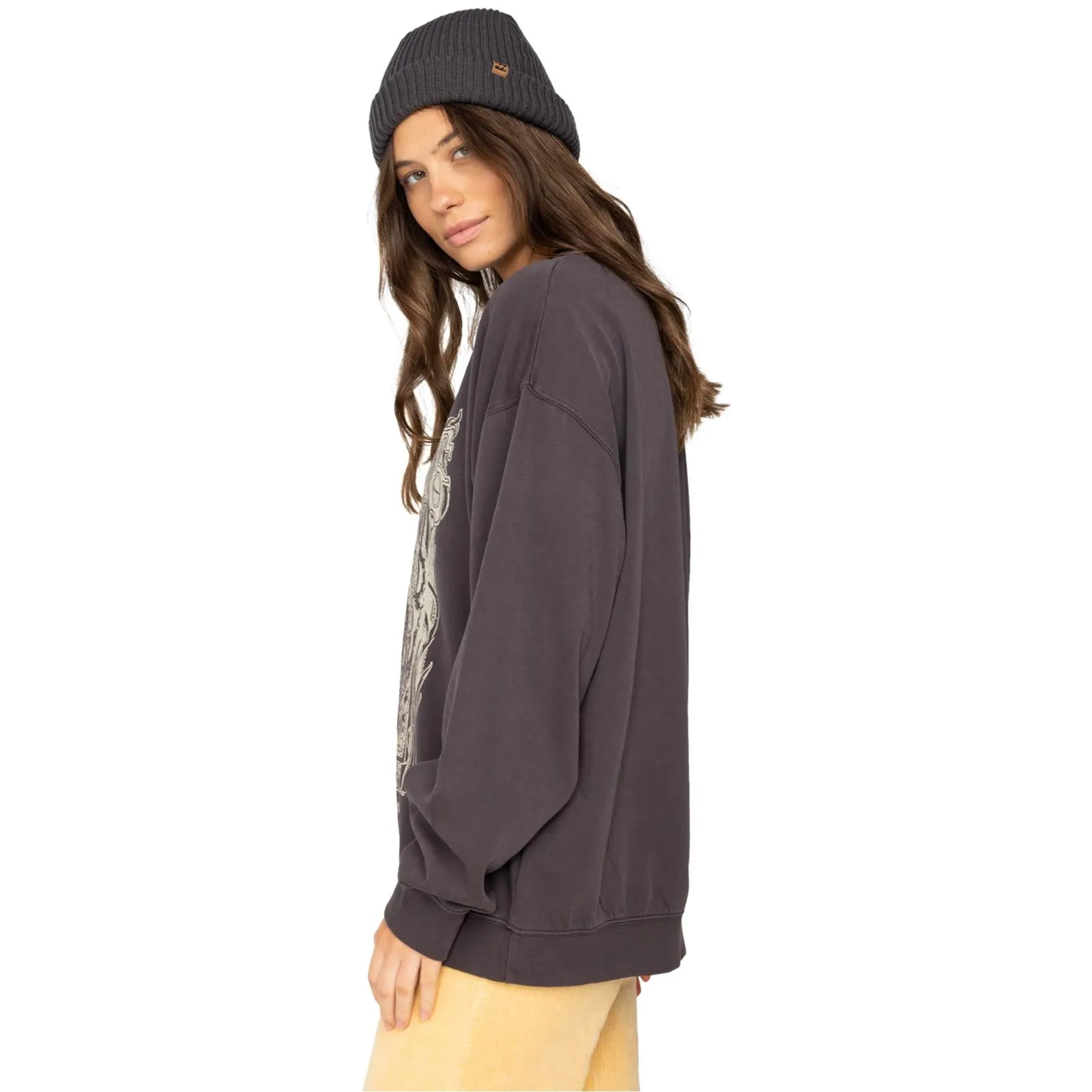 Billabong Womens Ride In Loose Fit Pullover Sweatshirt