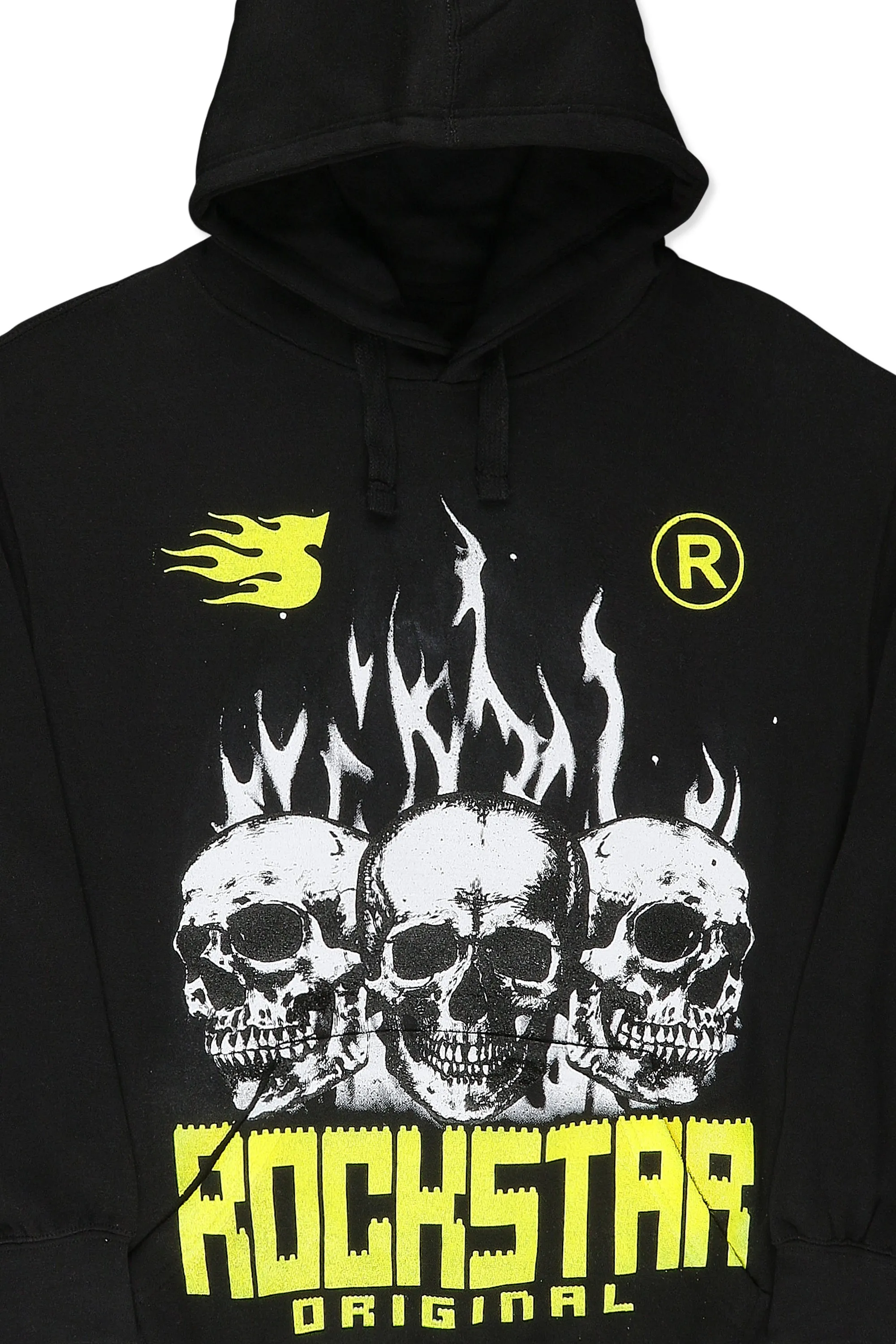 Bricky Black Graphic Hoodie