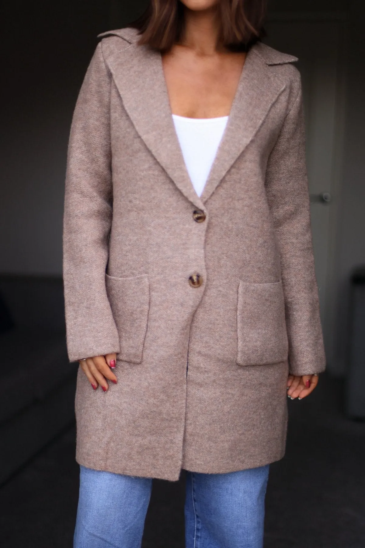 Chunky Mocha Cardigan Coat