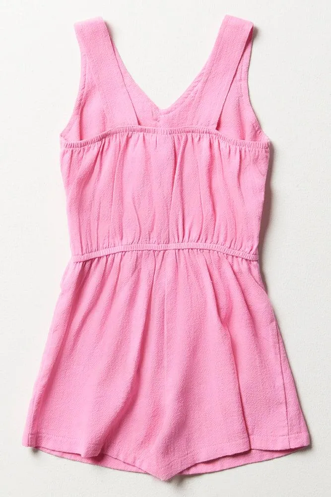 Cut Out Jumpsuit Pink