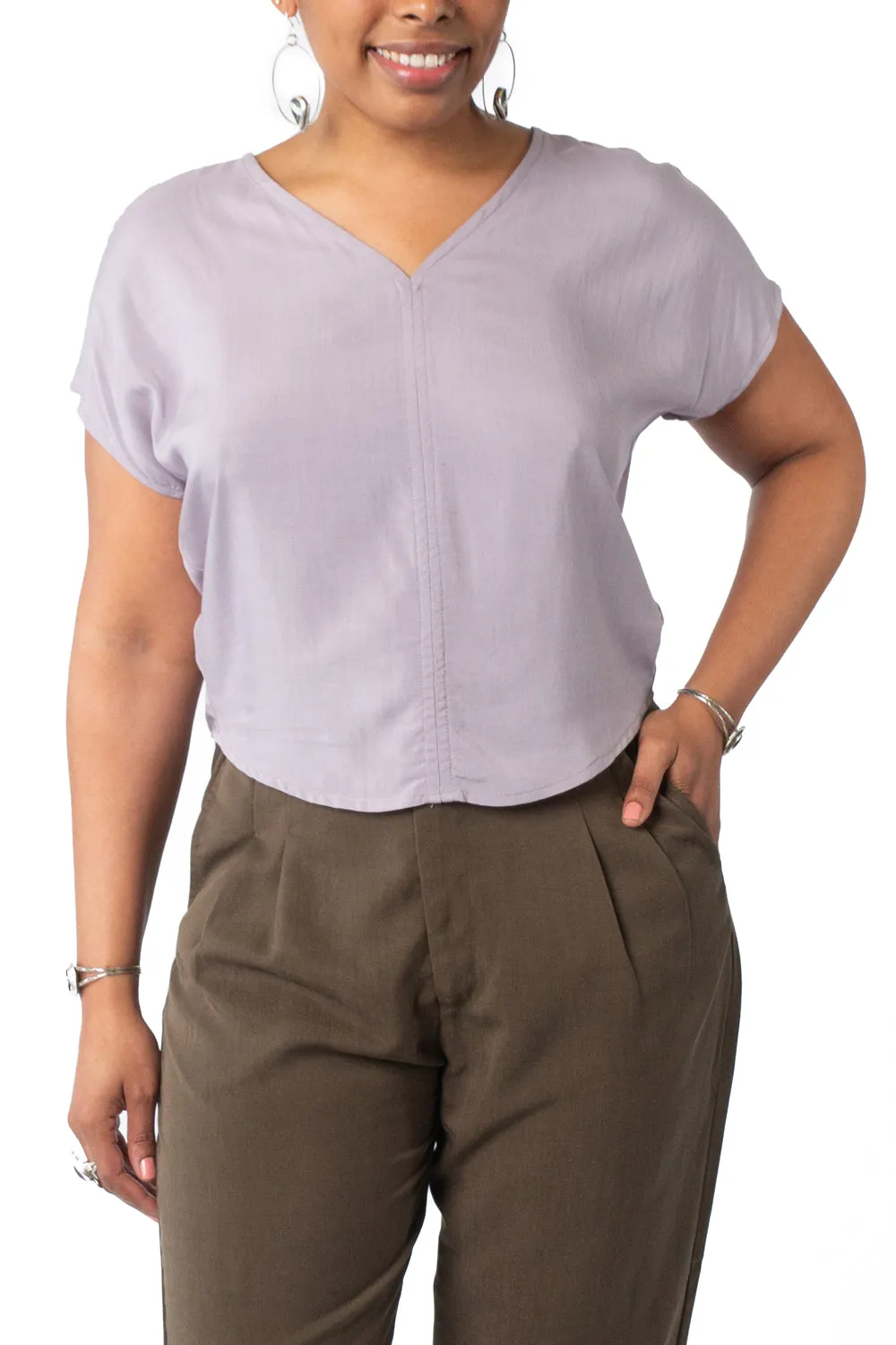 Dolman Top in Lavender Challis