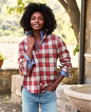 Eileen Relaxed Washed Red Plaid Flannel