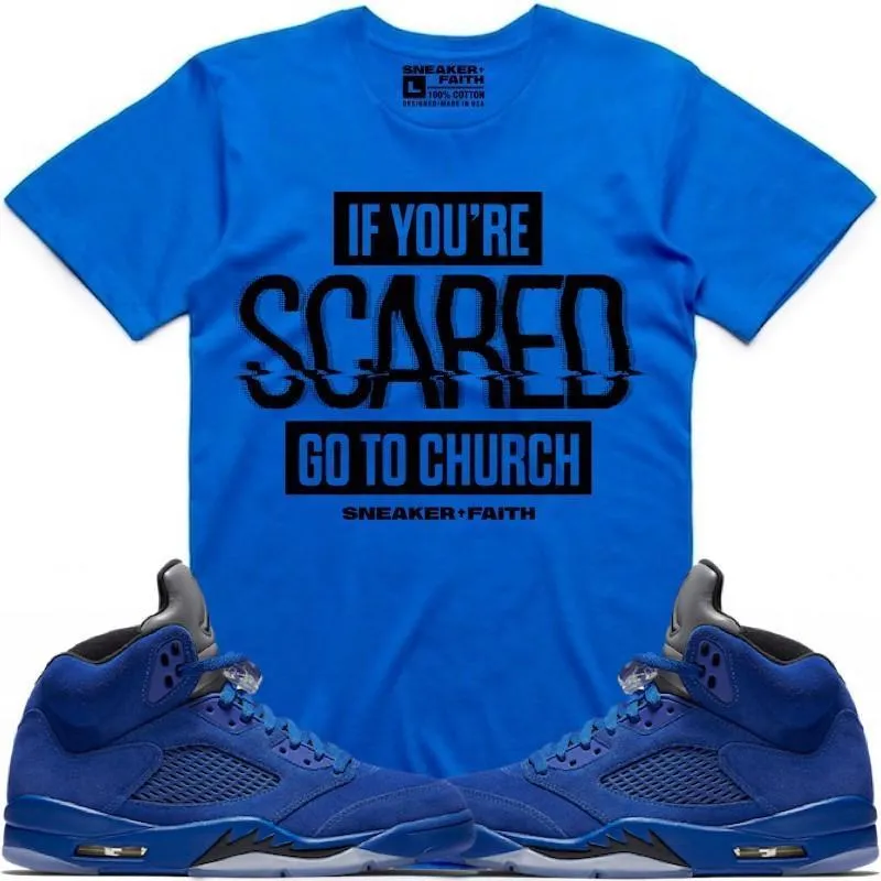 FAITH OVER FEAR Sneaker Tees Shirt to Match - Jordan 18 Black Royal