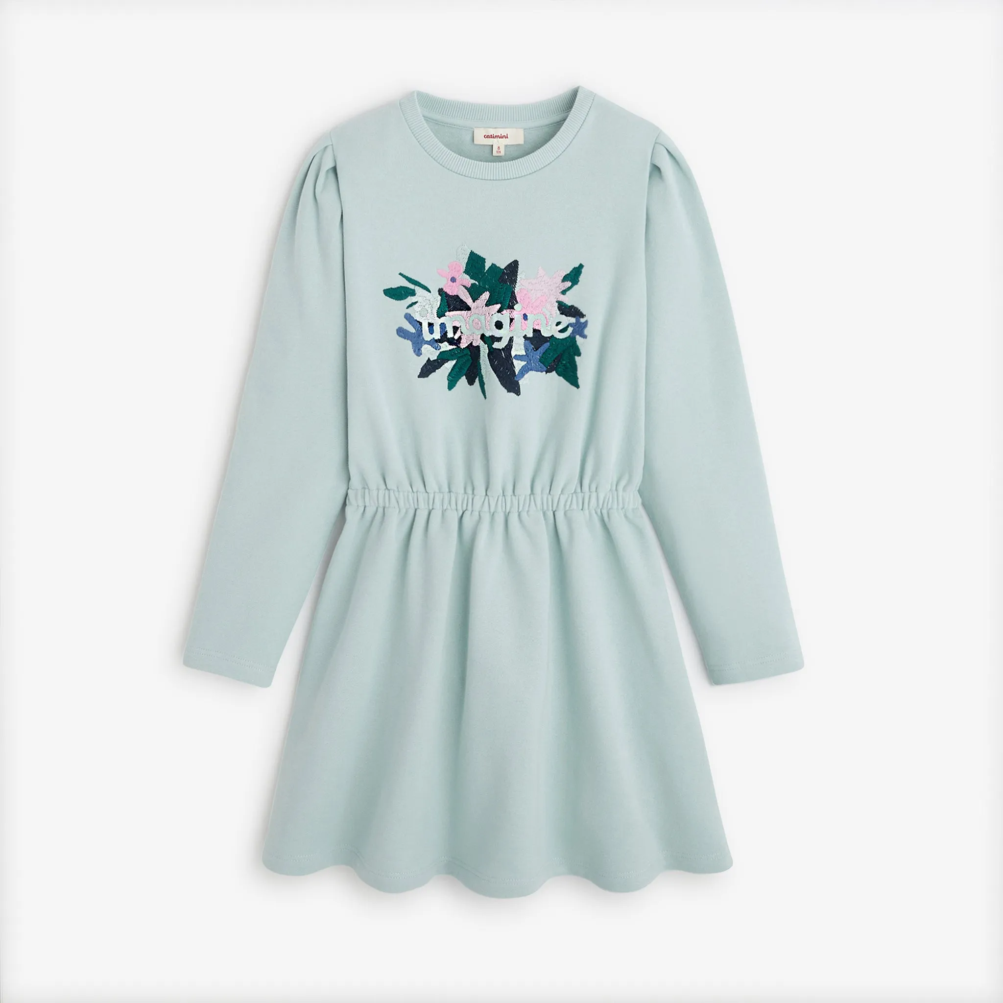 Girls' blue long sleeve dress