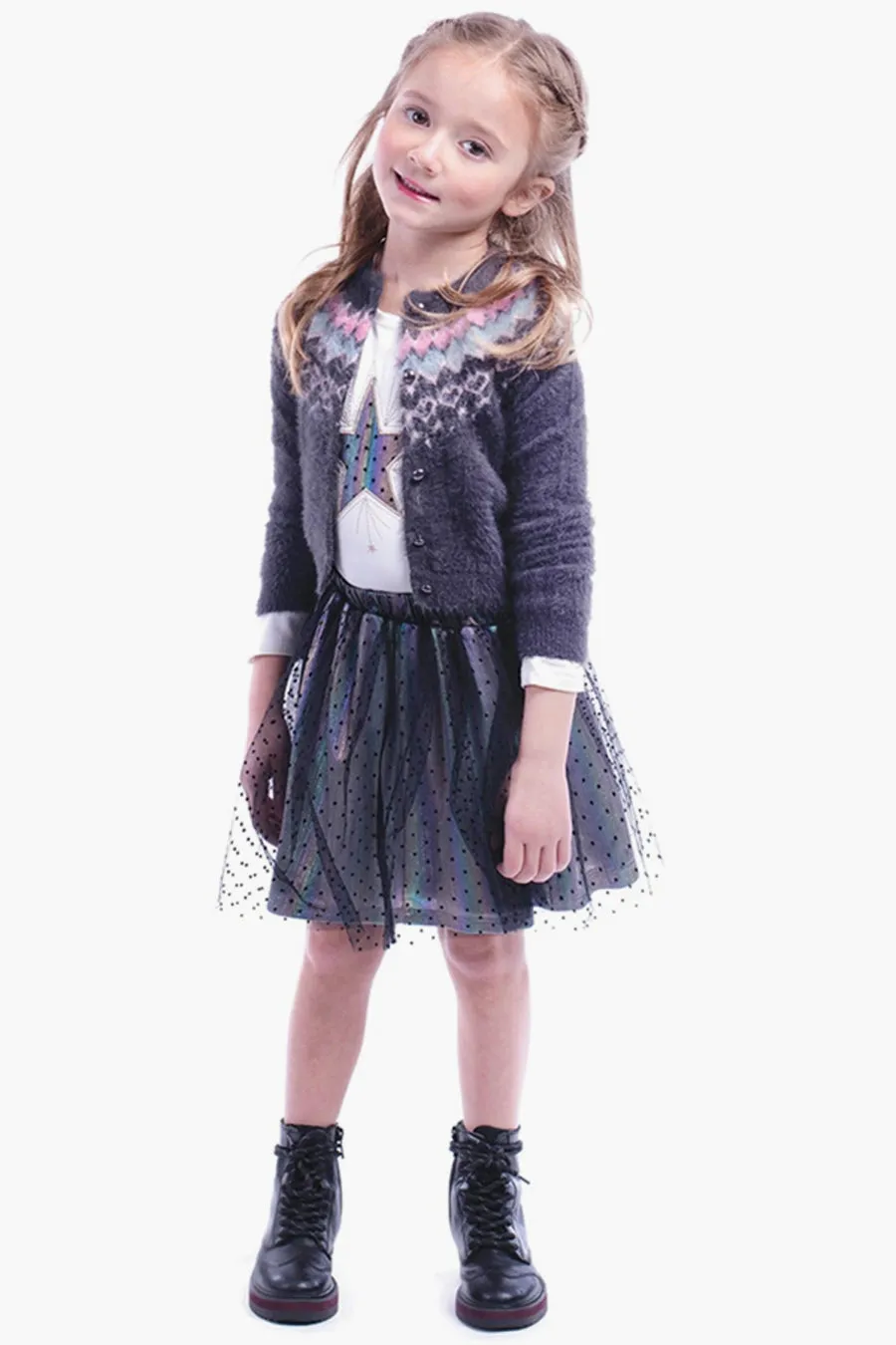 Girls Sweater Imoga Bellina - Slate