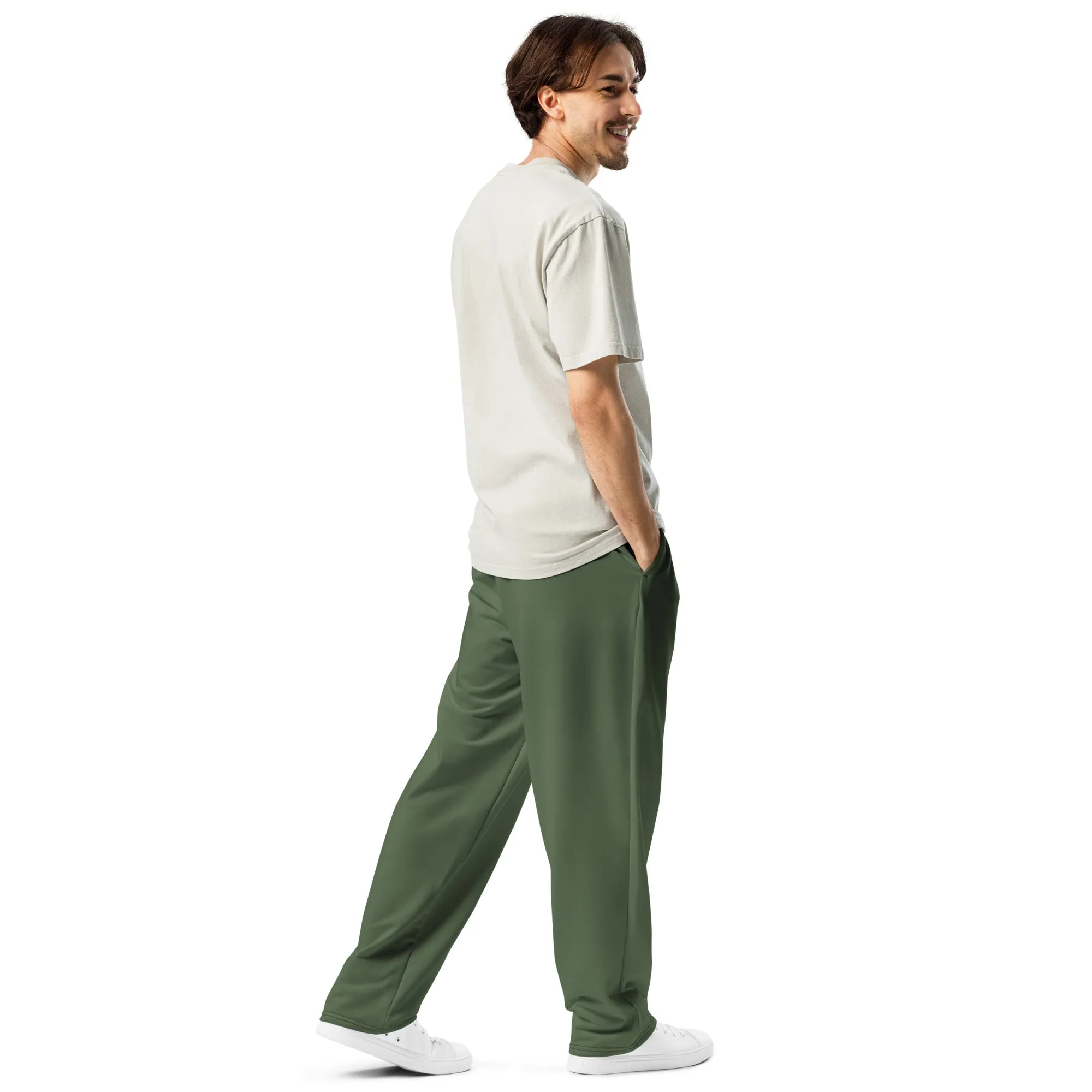 Humble Sportswear™ Clover Green Wide-leg Joggers