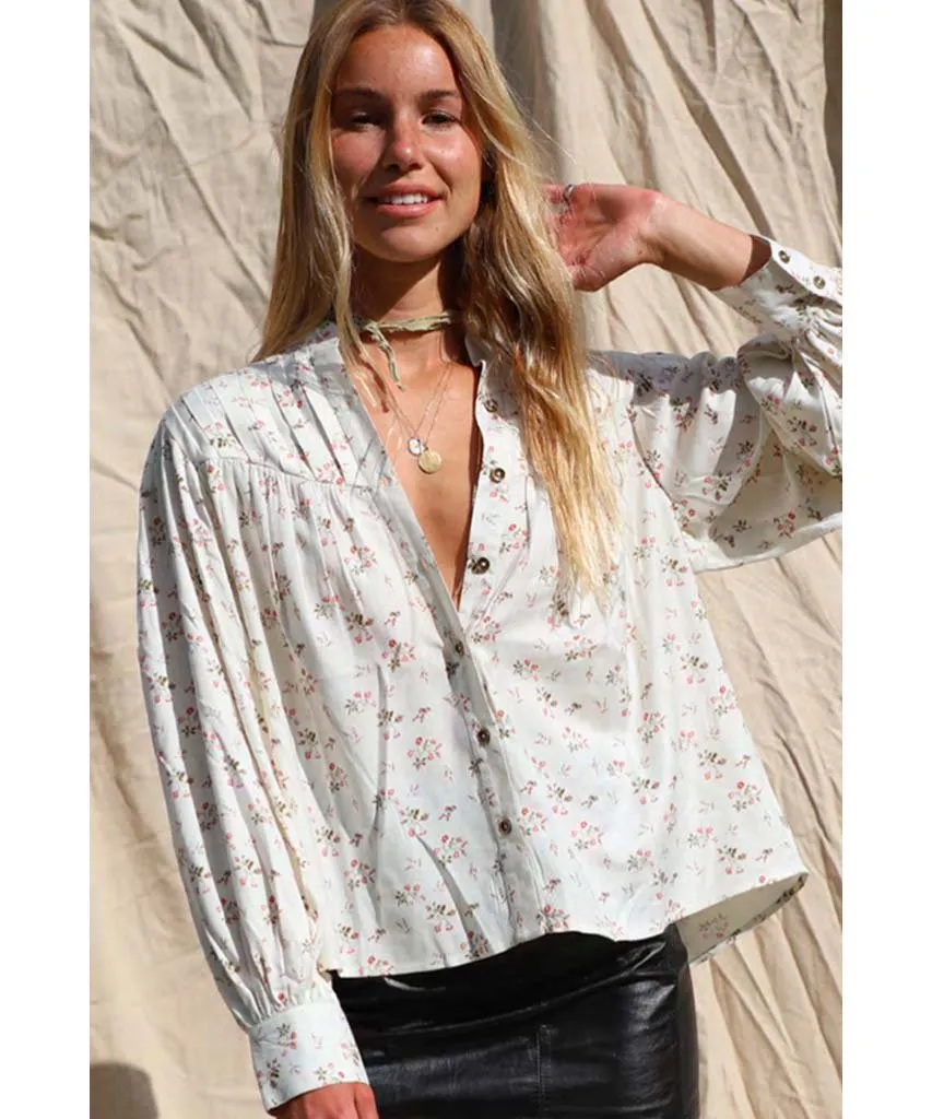 Icon Blouse Winter White Floral