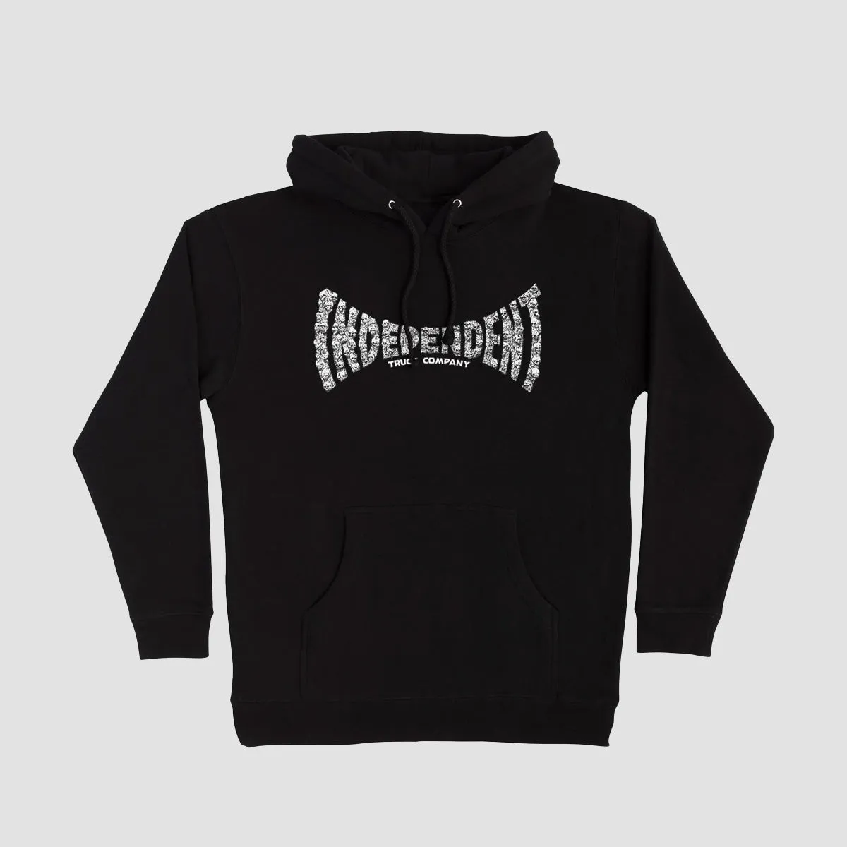 Independent Skull Span Pullover Hoodie Black