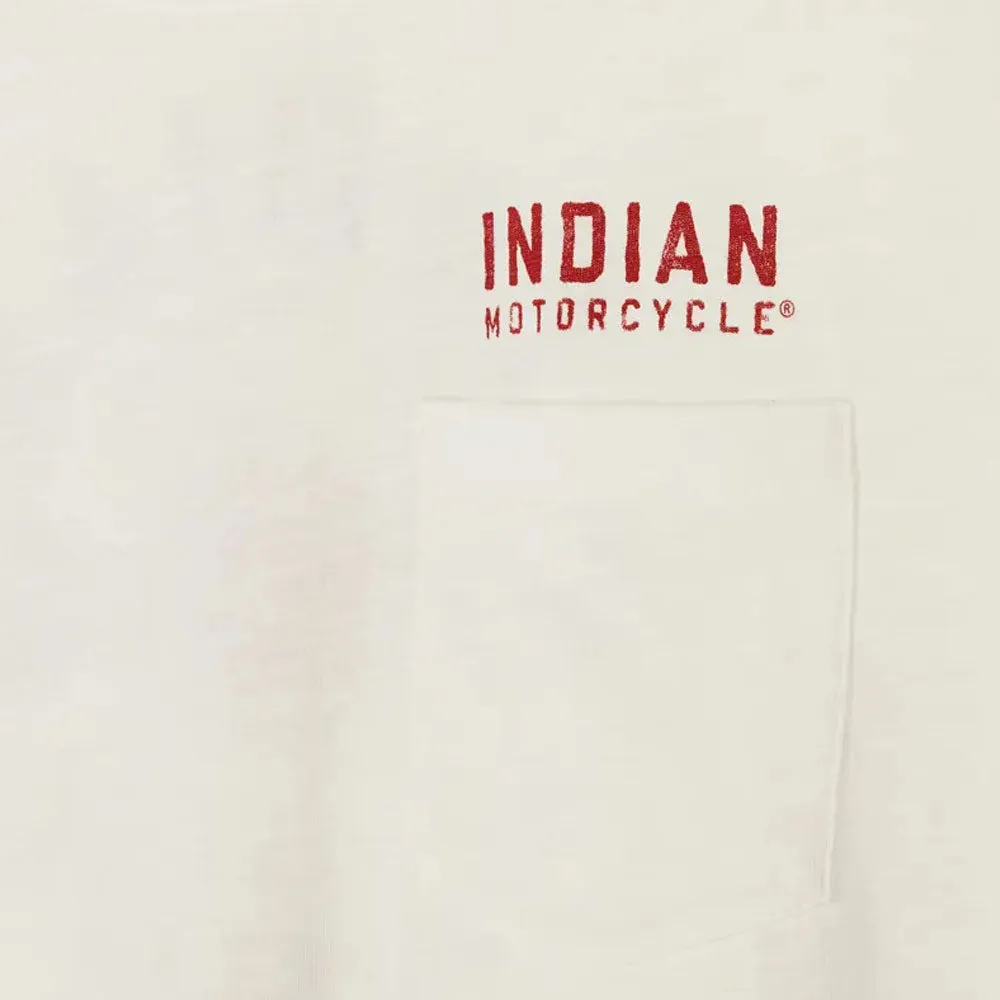 Indian Motorcycle Cropped Legendary Pocket T-Shirt White