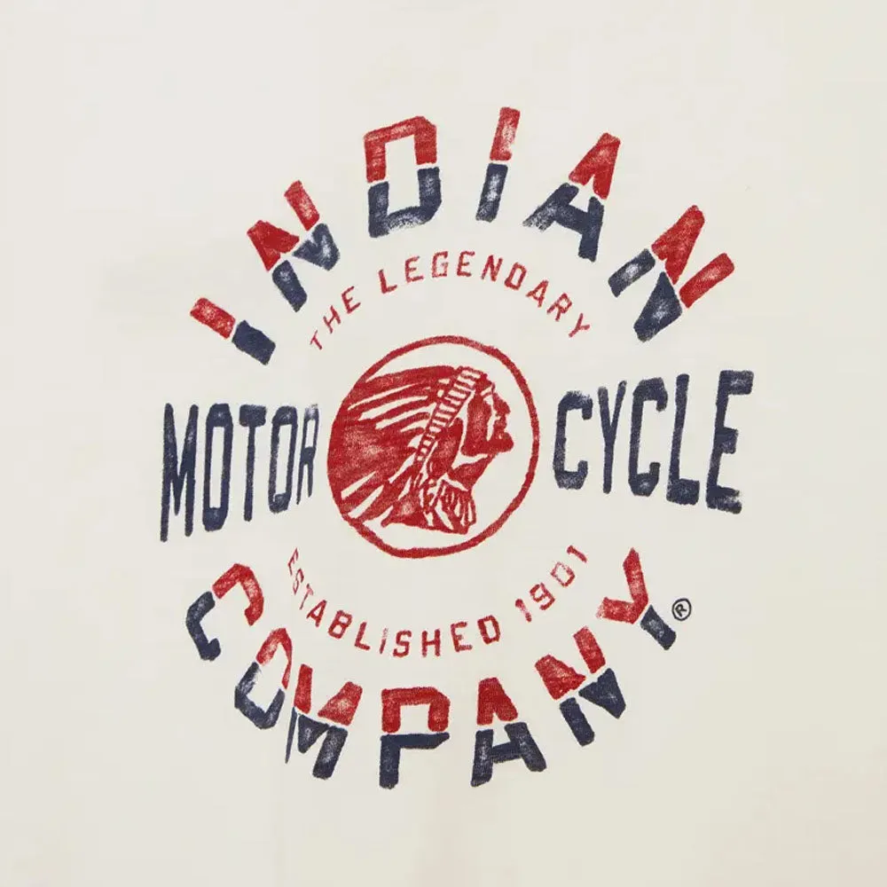 Indian Motorcycle Cropped Legendary Pocket T-Shirt White