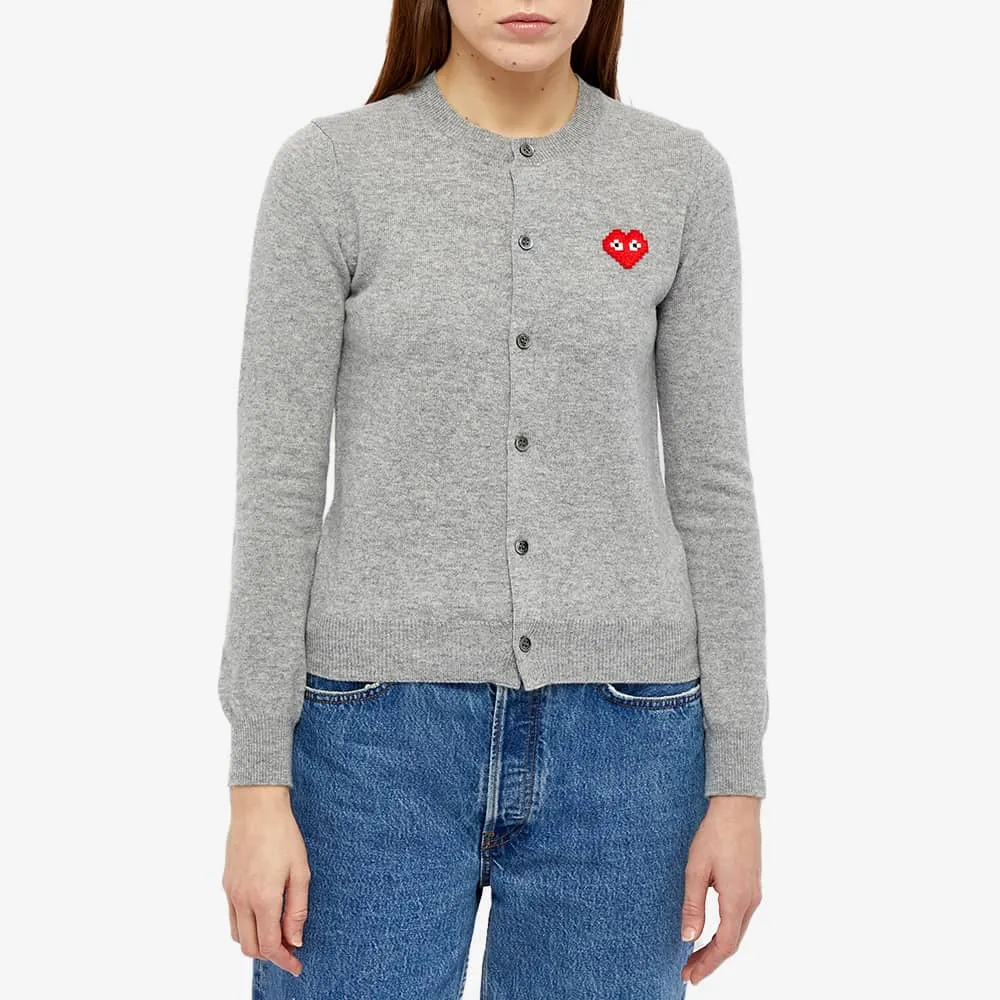 Jumper Comme des Garçons Play Invader Heart Cardigan