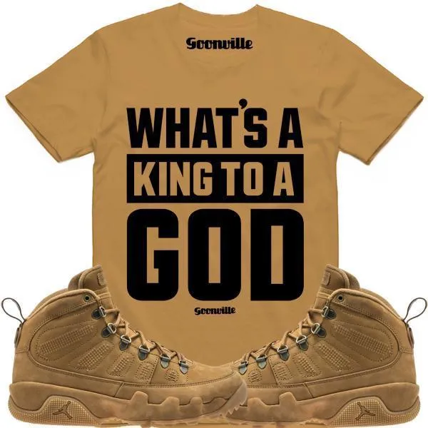 KING GOD Wheat Sneaker Tees Shirt - Jordan 9 Boot Wheat