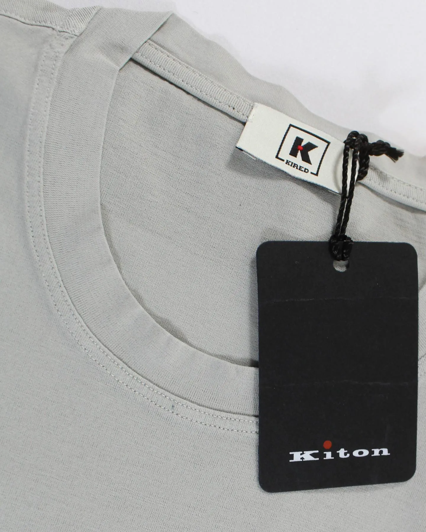 Kired Kiton Longsleeve T-Shirt Gray Crêpe Cotton EU 48/ S SALE