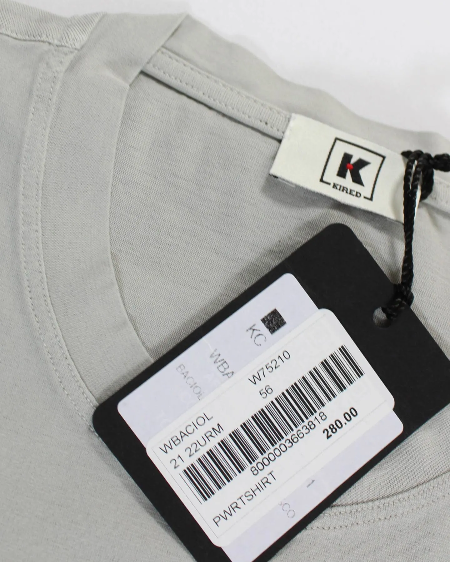 Kired Kiton Longsleeve T-Shirt Gray Crêpe Cotton EU 48/ S SALE