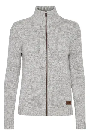 Knitted cardigan Oxmo Phenix, light gray