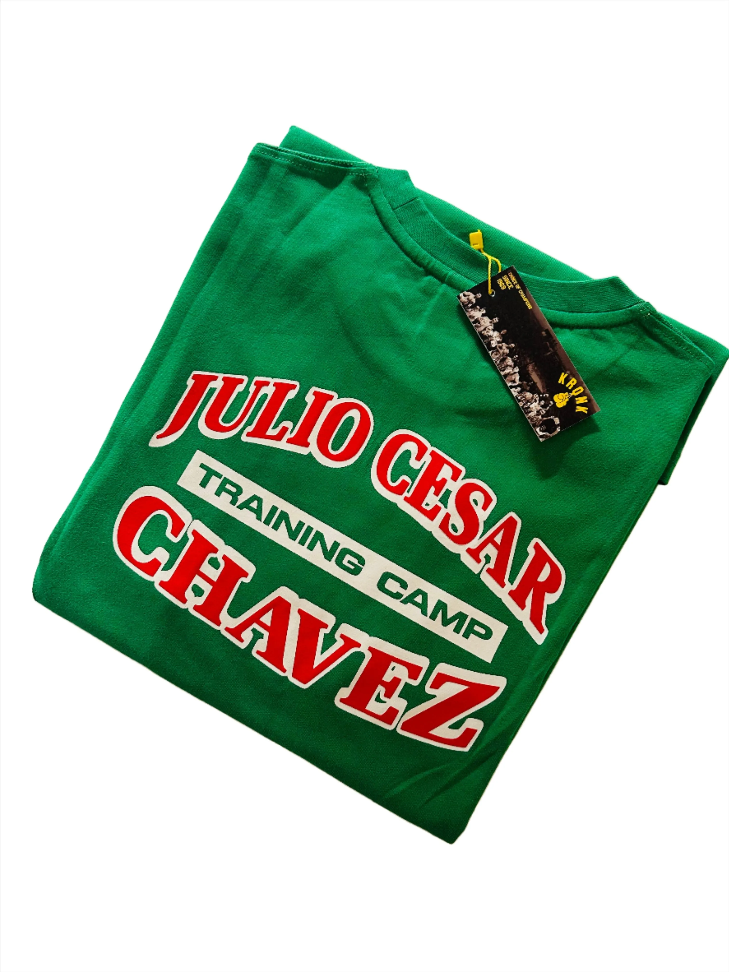 KRONK Julio Cesar Chavez Training Camp Regular Fit T Shirt Mexican Green