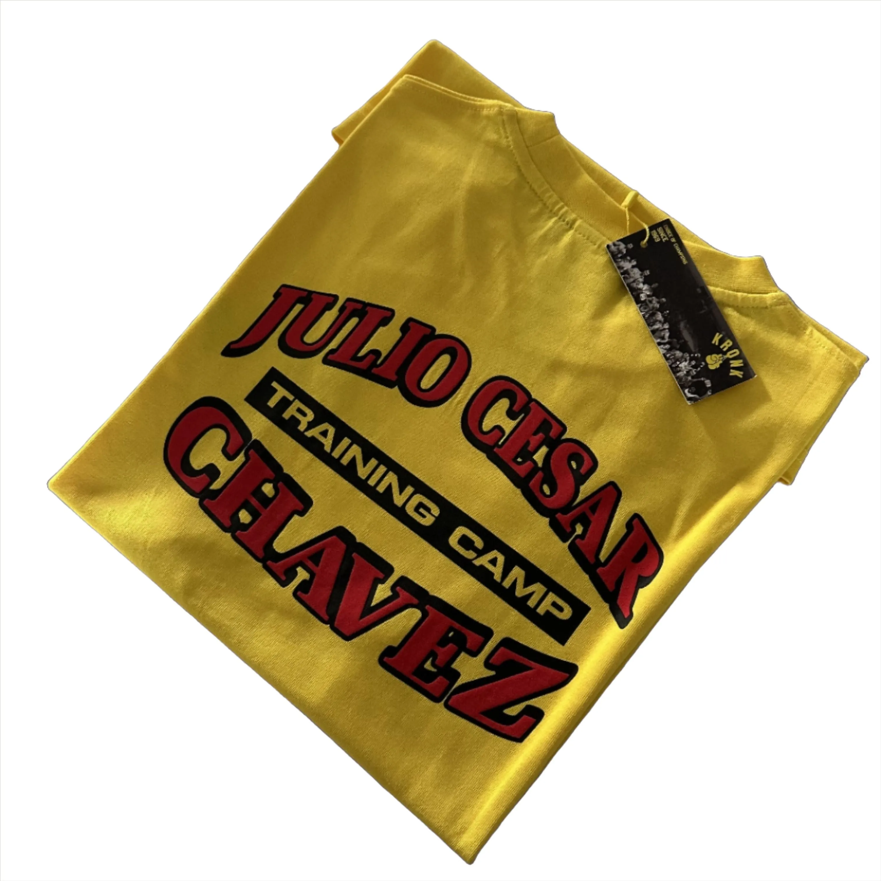 KRONK Julio Cesar Chavez Training Camp Regular Fit T Shirt Yellow