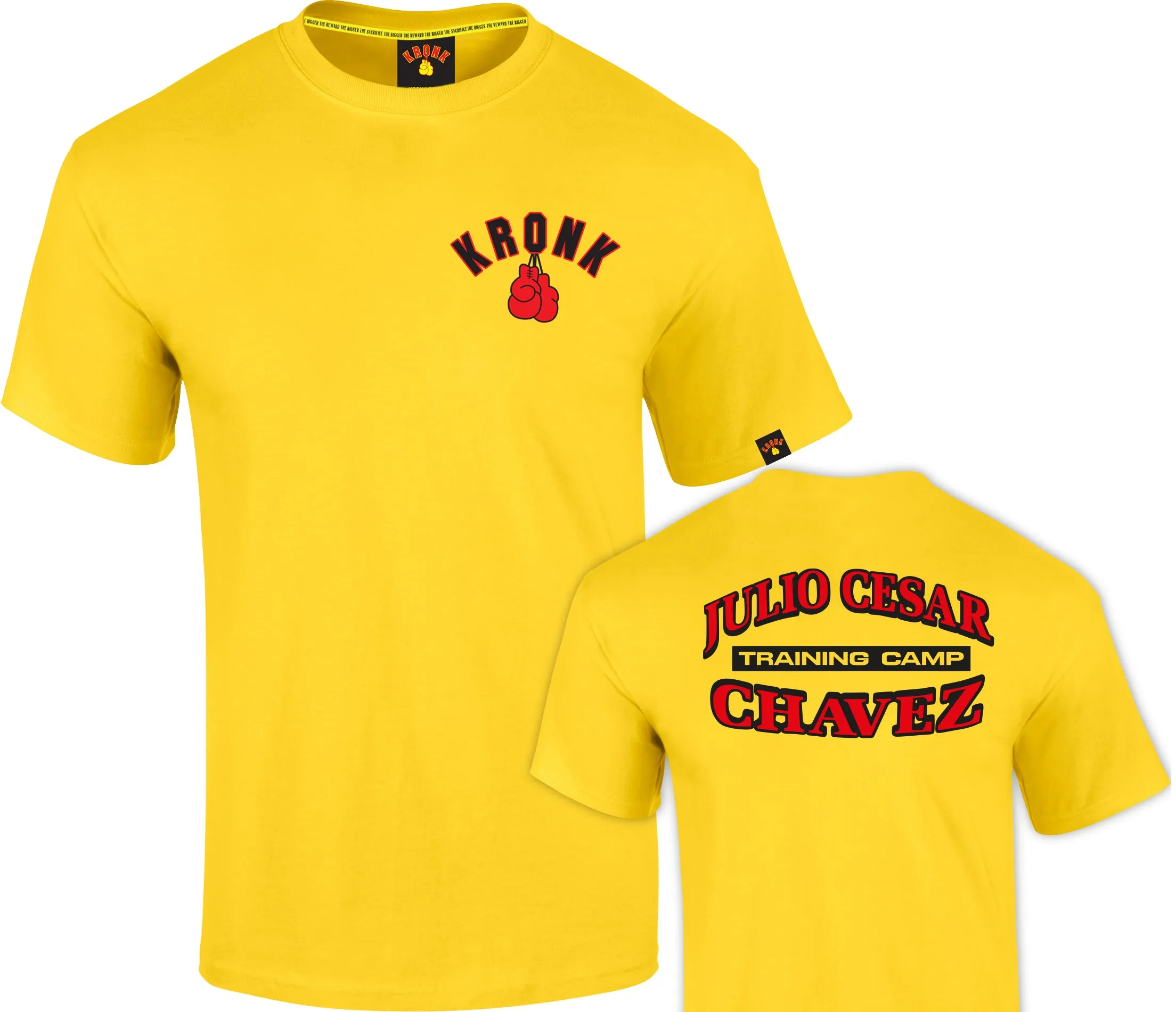 KRONK Julio Cesar Chavez Training Camp Regular Fit T Shirt Yellow