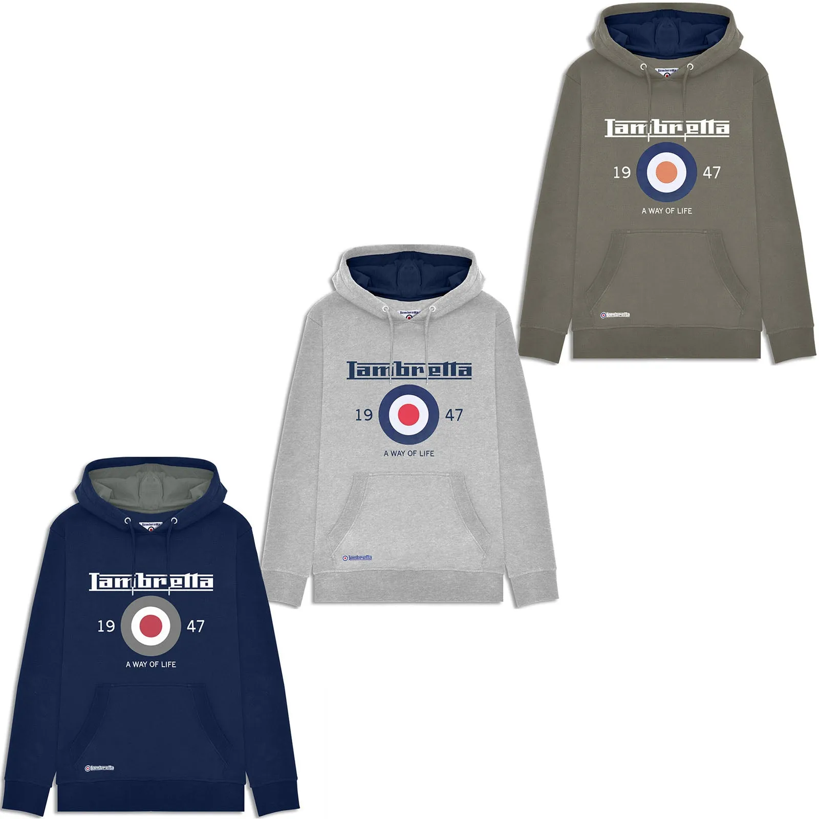 Lambretta Mens Target Pullover Hoodie