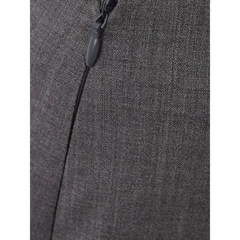 Lardini Chic Gray Wool Pencil Skirt