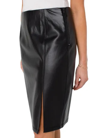 Liverpool Vegan Leather Pencil Skirt