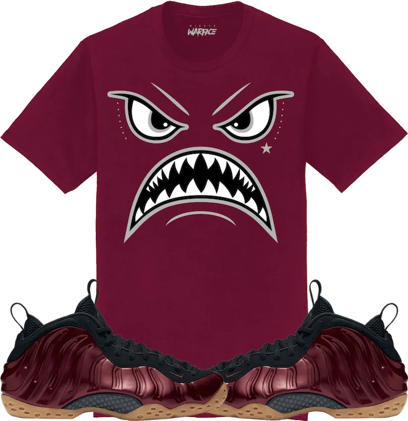 Maroon Foamposites Sneaker Tees Shirt to Match - OREO WARFACE