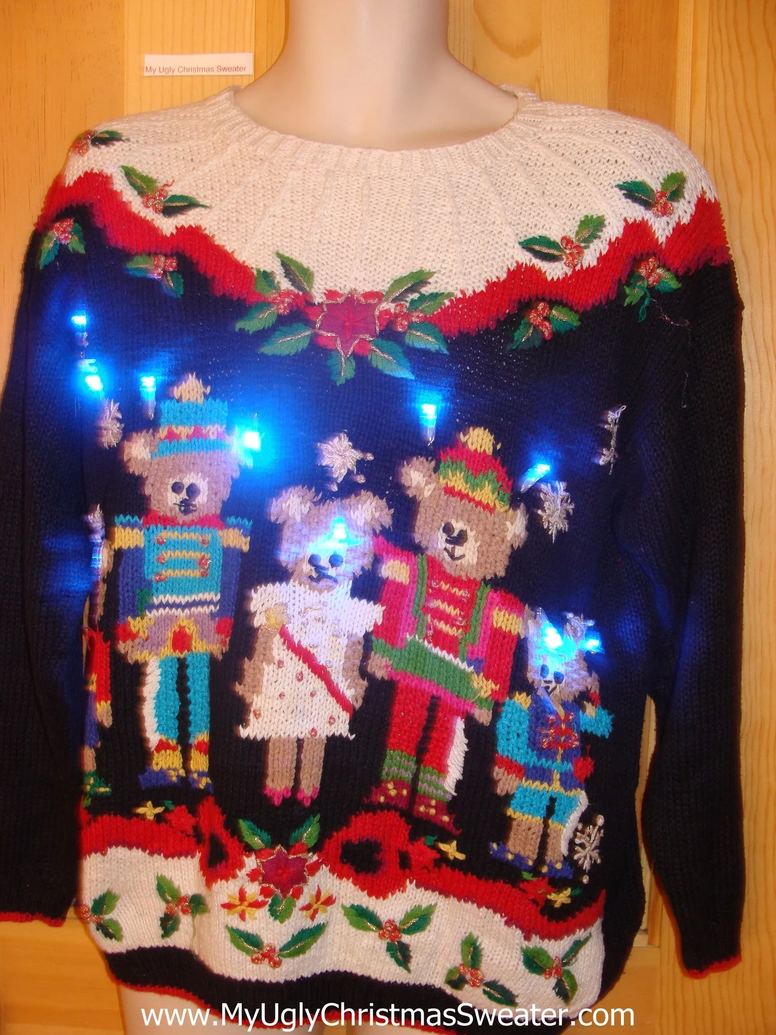 Need to Buy Christmas Sweaters? Nutcracker Bears 80s Light Up Sweater