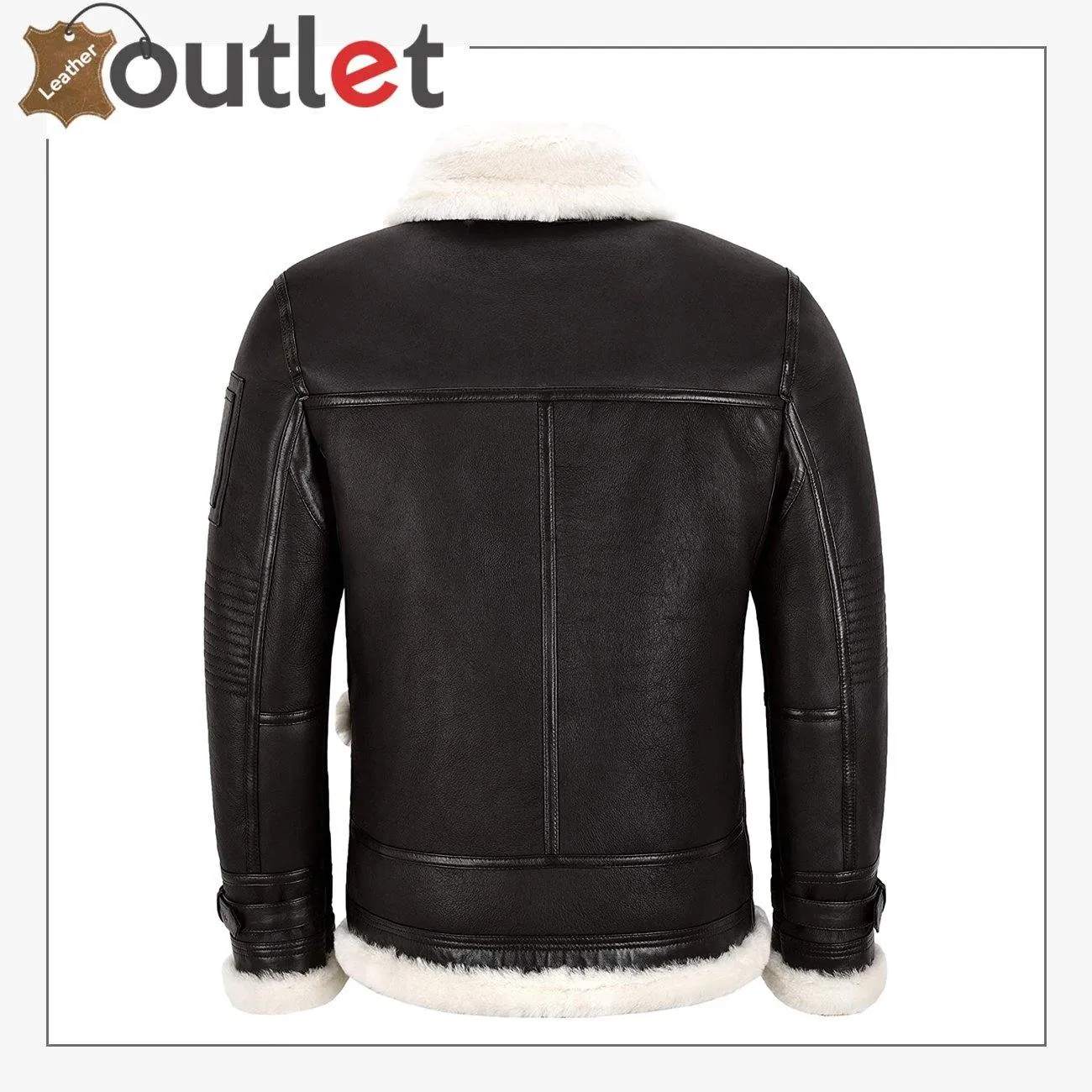 New Sheepskin B3 Leather Bomber Jacket Brown For Men