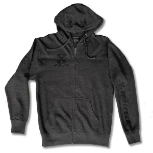 OG MARK LOGO </p> CHARCOAL GRAY ZIP HOODIE