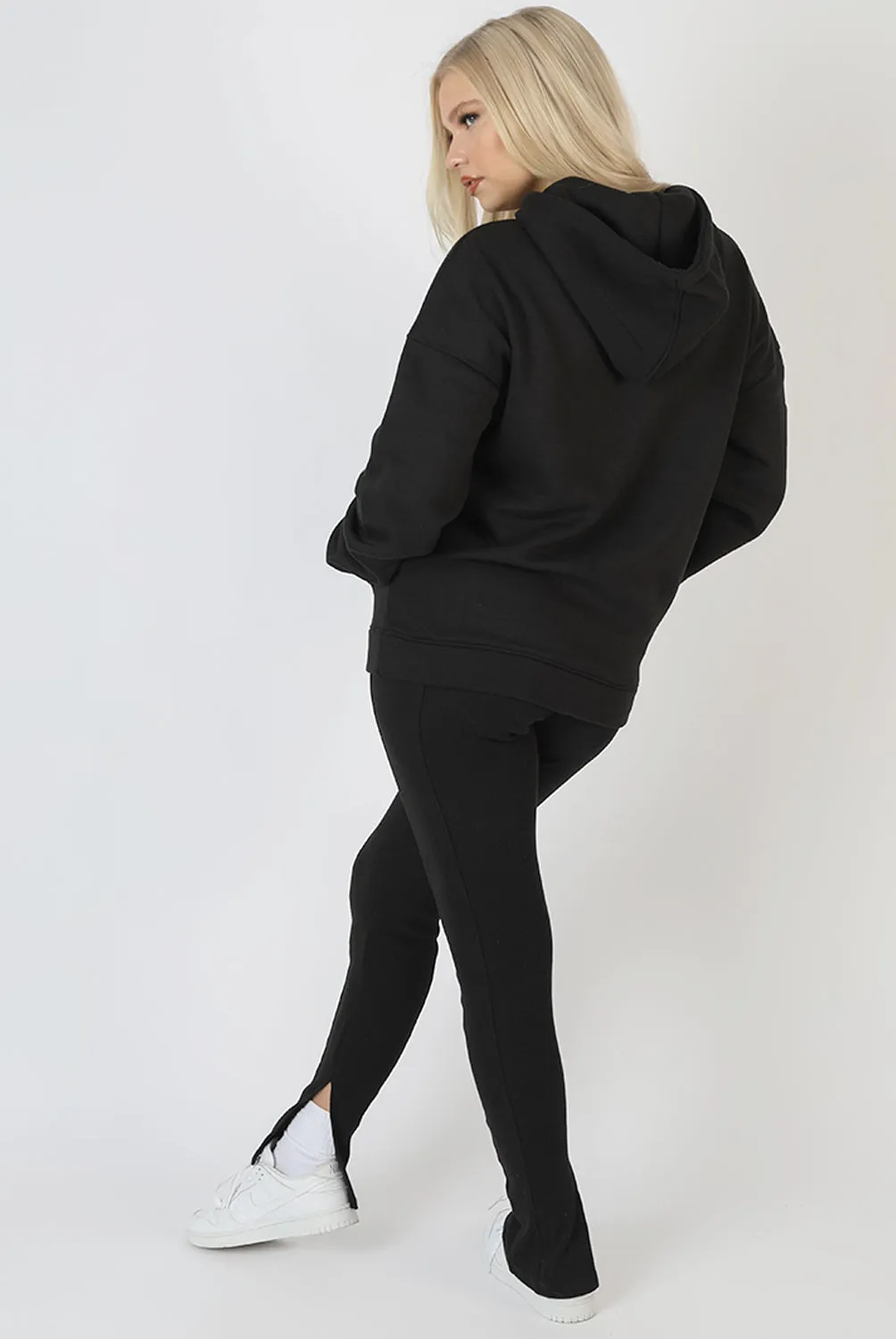 Oversized Hoodie With Front Pocket Black