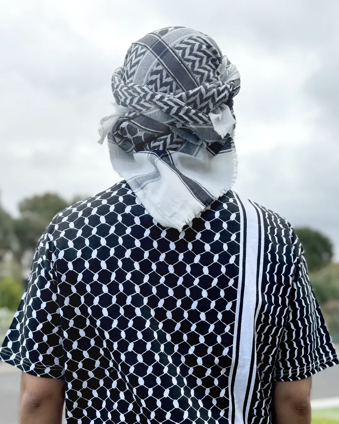 Palestine Keffiyeh Black & White T-Shirt