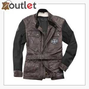 Retro Style Motorcycle Leather Jacket