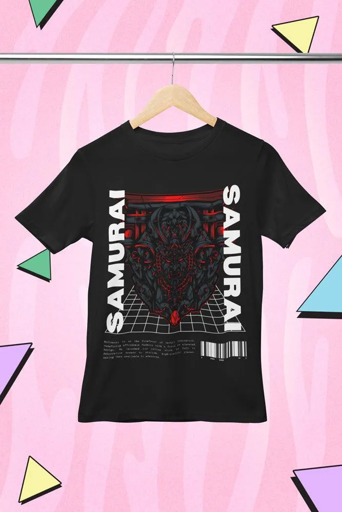 Samurai - Unisex Oversized Cotton Graphic Printed T-Shirt