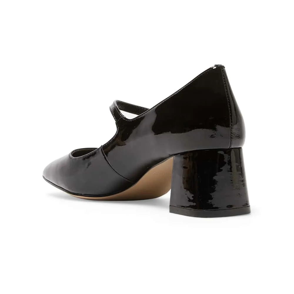 Tempt Heel in Black Patent