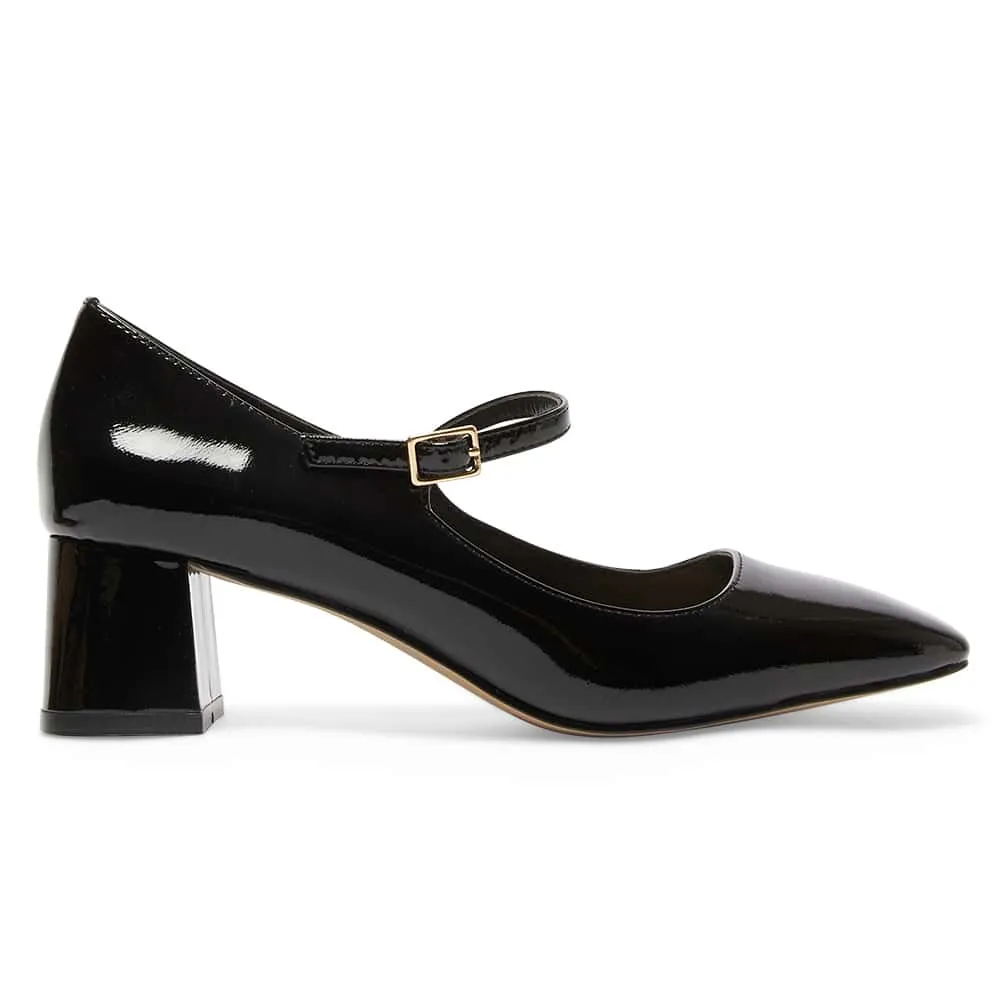 Tempt Heel in Black Patent