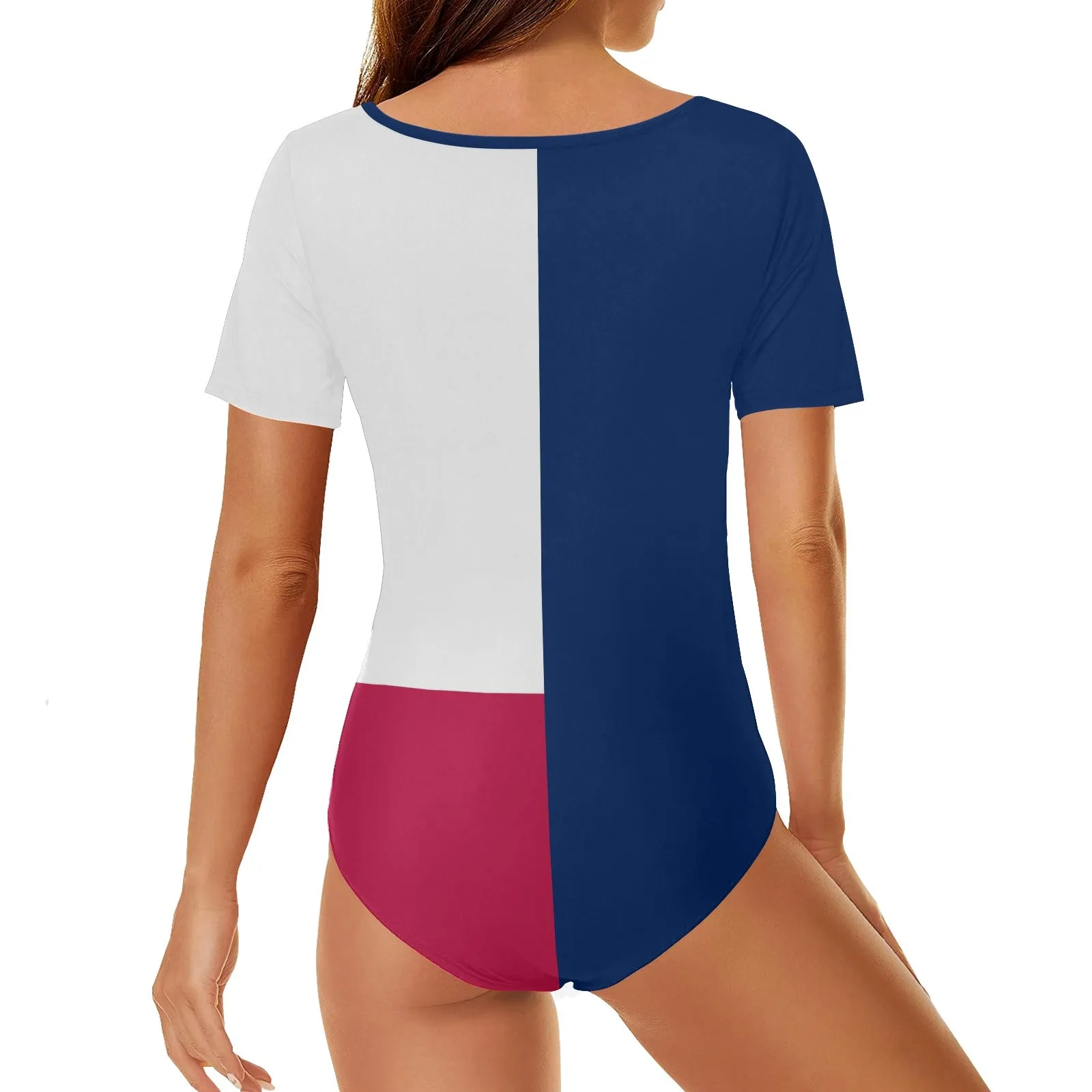 tex flag 2 Women's Short Sleeve Bodysuit