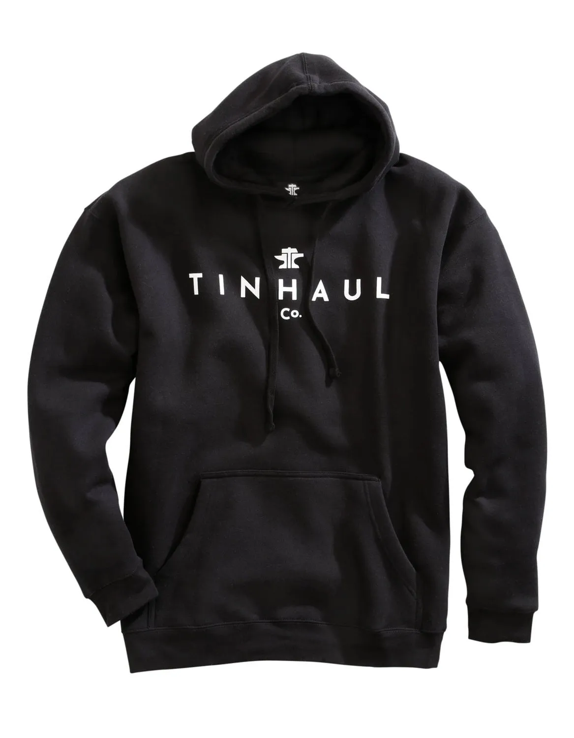 Tin Haul Mens Black Cotton Blend New Logo Hoodie