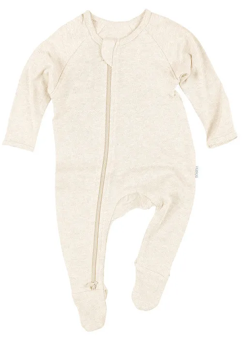 Toshi Organic Onesie Long Sleeve Dreamtime Pebble