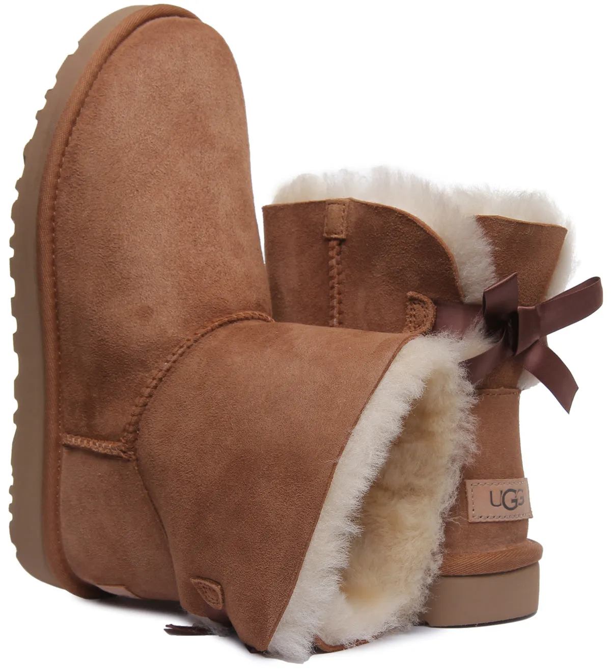 Ugg Australia Mini Bailey Bow 2 In Chestnut