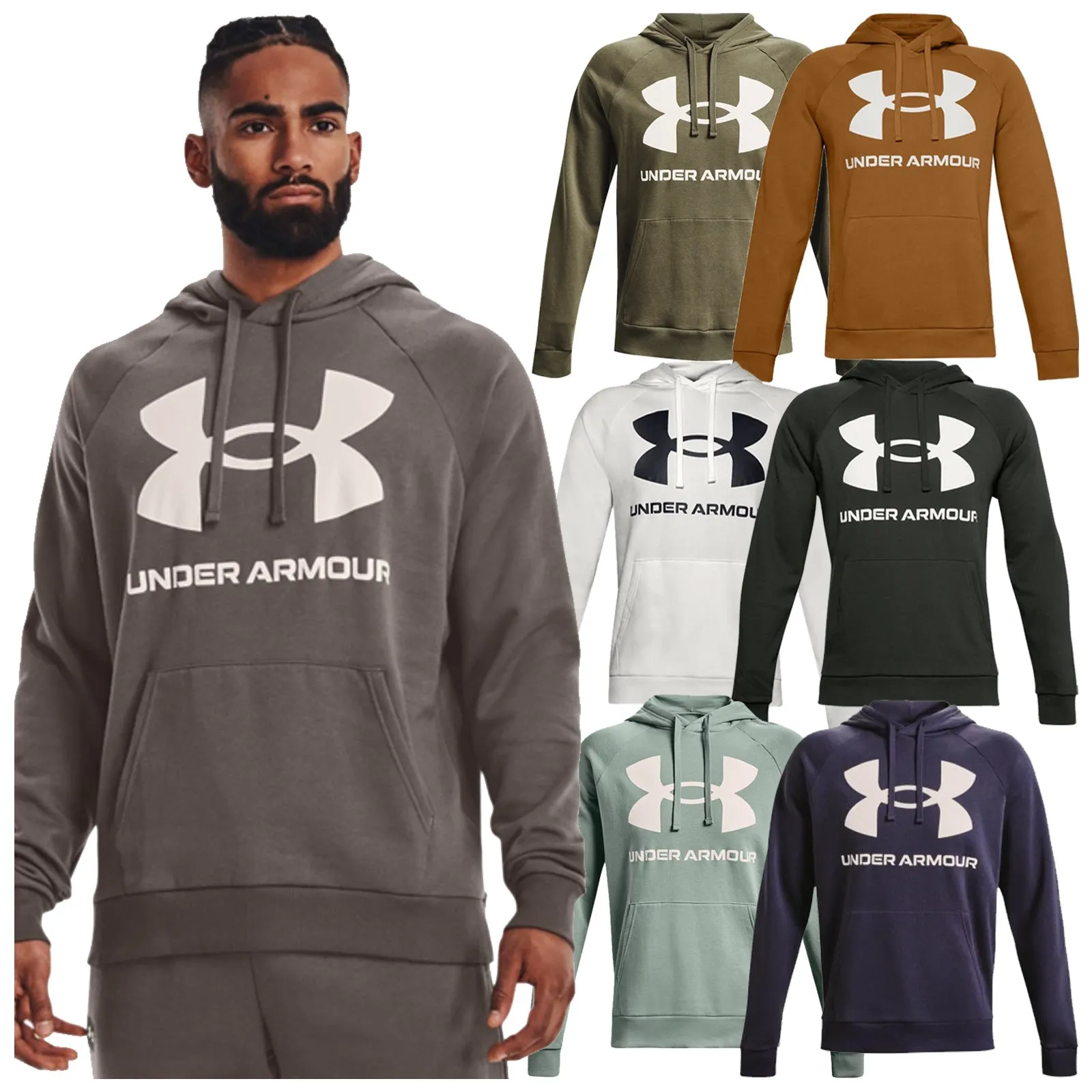 Under Armour Mens Rival Fleece Big Logo Hoodie