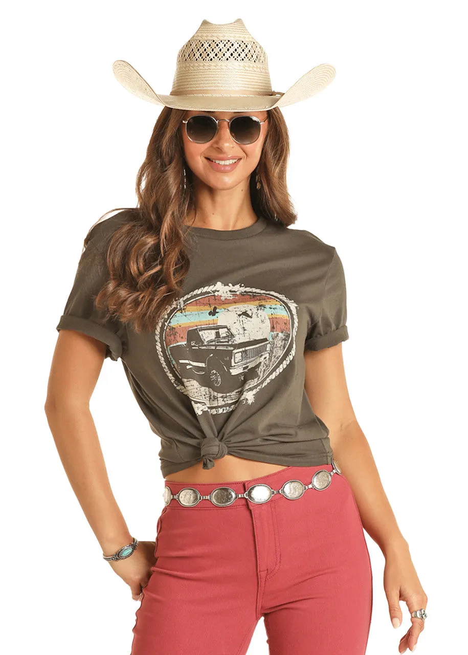 Unisex Rock & Roll Denim Pickup Truck T Shirt