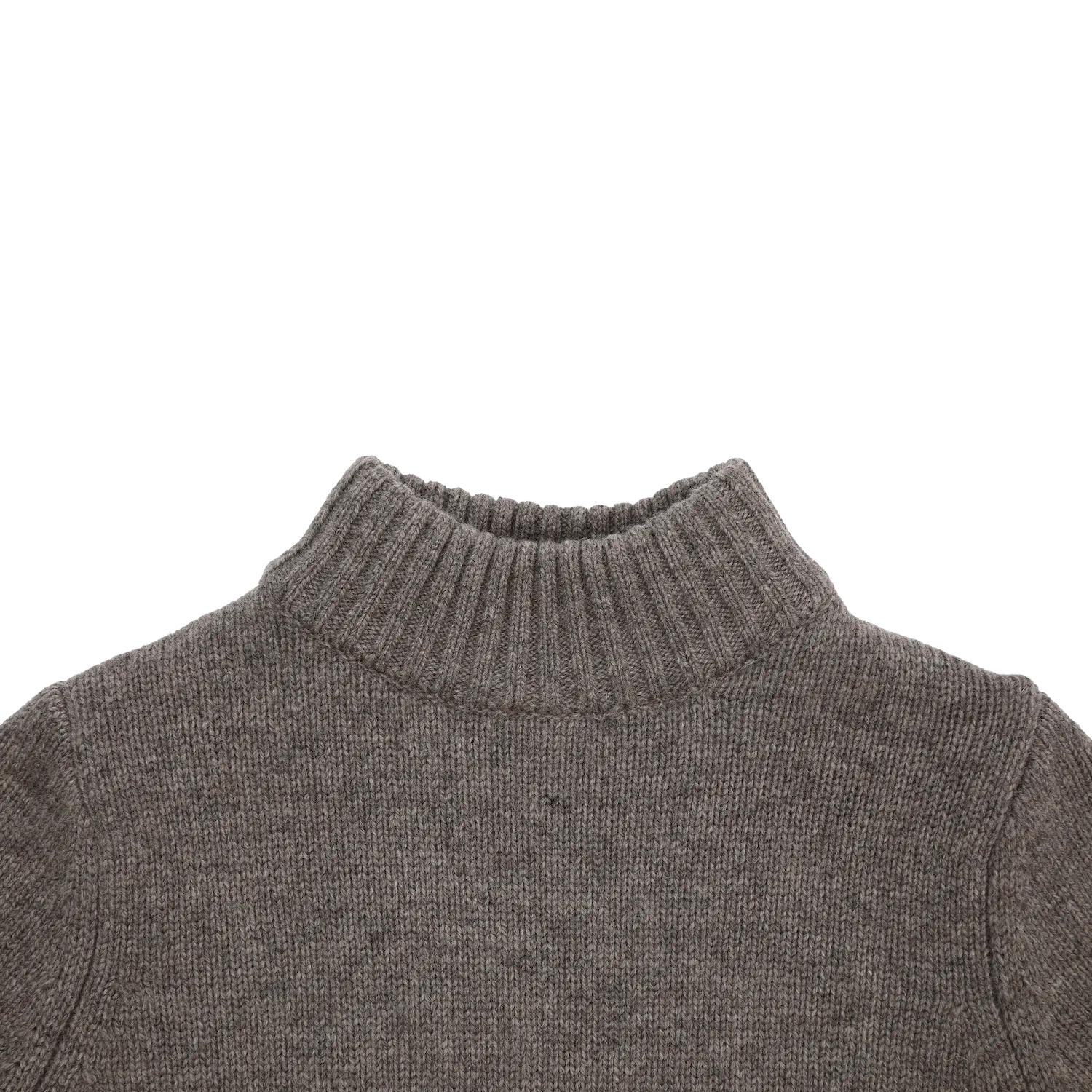 Vilno Merino Wool Sweater | Dark Taupe Melange