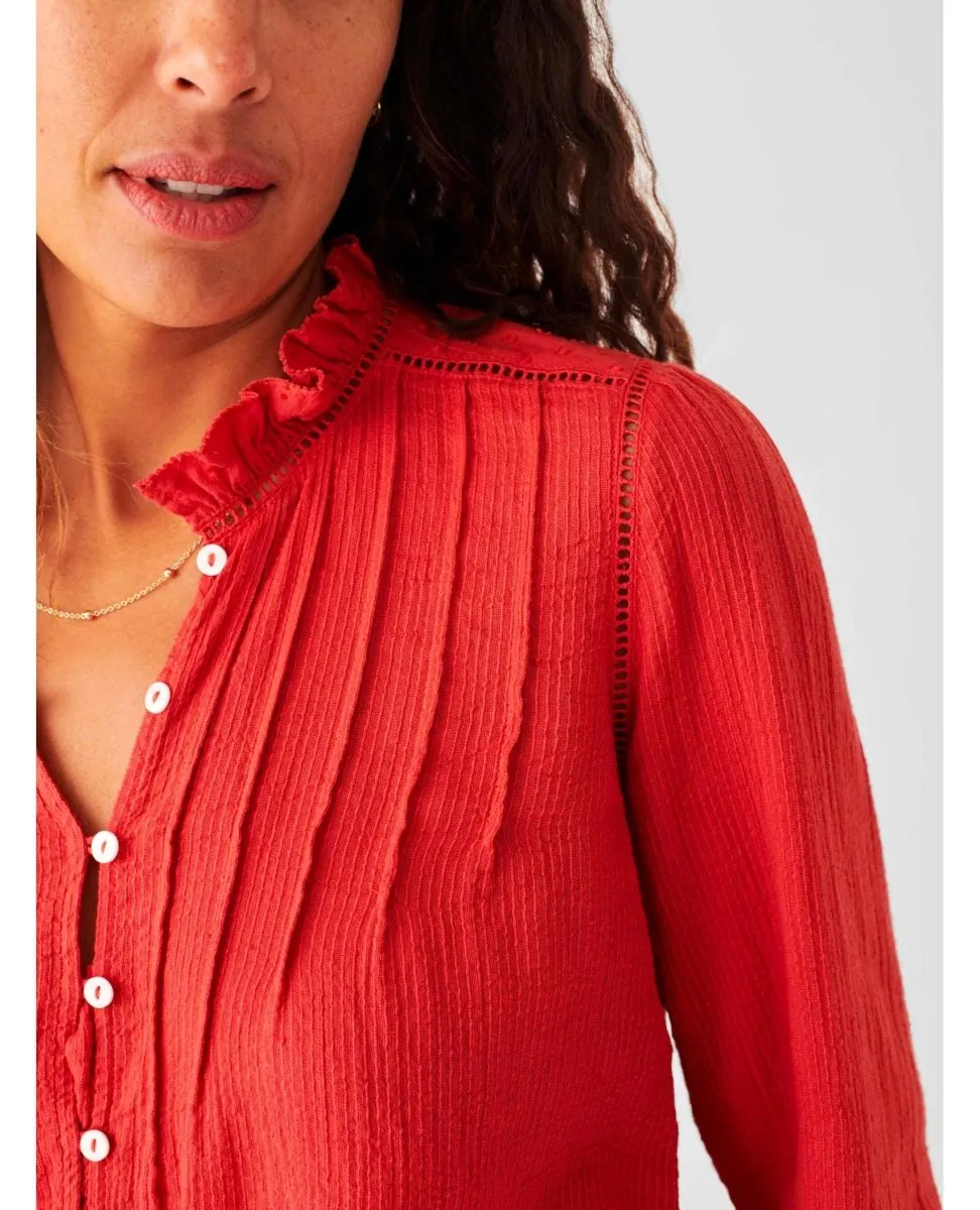 Willa Blouse Carmine Red