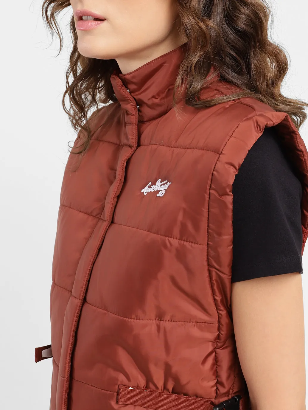 Women's Solid High Neck Jackets