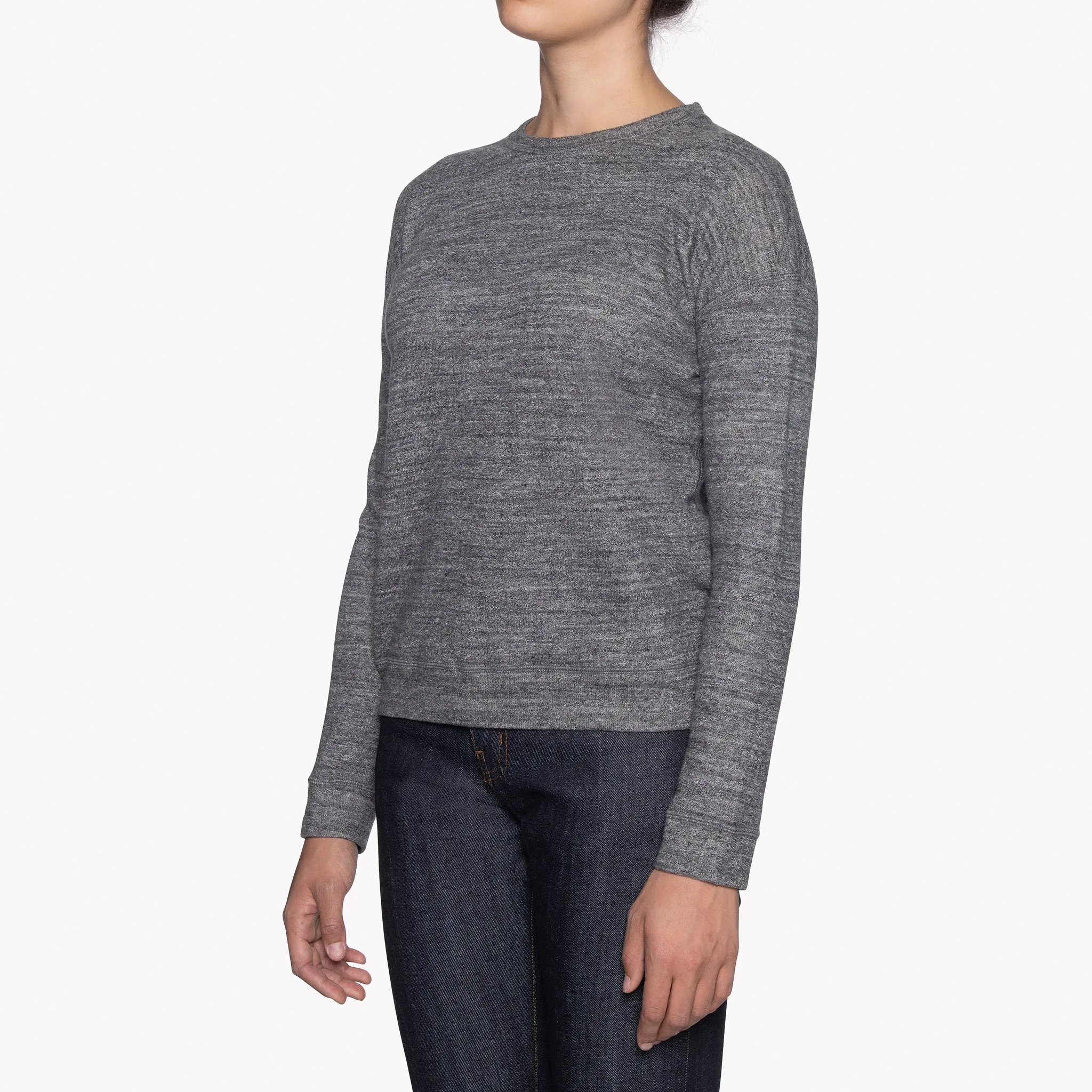 Women's -  Weekend Crew - Vintage Doubleface - Charcoal